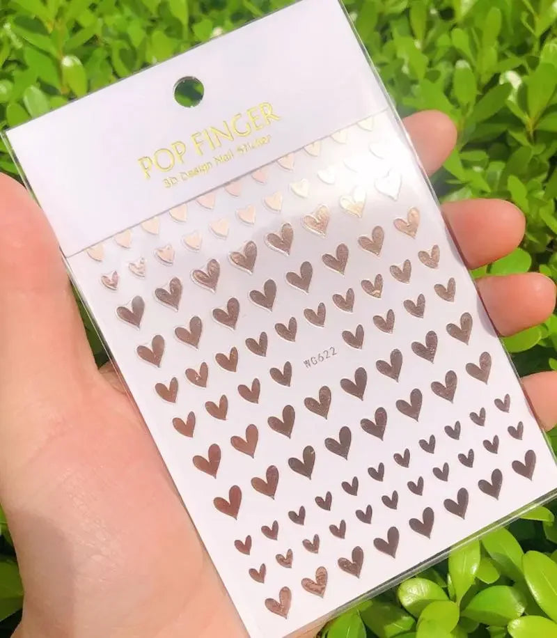 Buy The Best By Artsulli - Art is Long Life Short - 1pc Heart Scrapbooking Stickers 3D Star Self-Adhesive Holographic Laser Nail Supplies