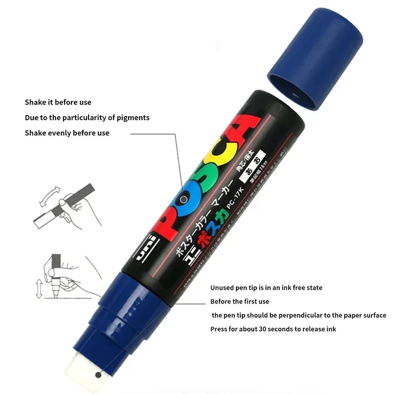 Buy The Best By Artsulli - Art is Long Life Short - 1pc Japan UNI POSCA Marker PC-17K Graffiti Painting POP Poster Advertising Pen 15mm
