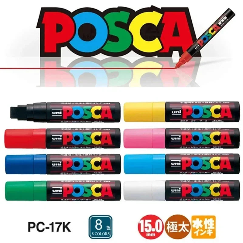 Buy The Best By Artsulli - Art is Long Life Short - 1pc Japan UNI POSCA Marker PC-17K Graffiti Painting POP Poster Advertising Pen 15mm
