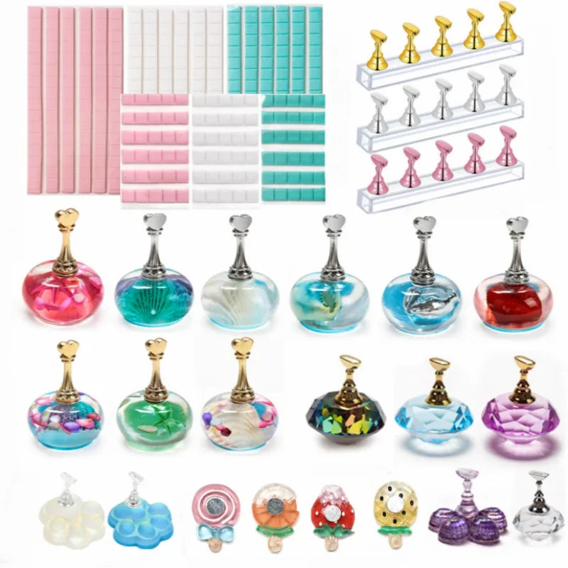 Buy The Best By Artsulli - Art is Long Life Short - 1Pc Magnetic Nail Holder Various Acrylic Practice Stand with Clay for Artists,beginners