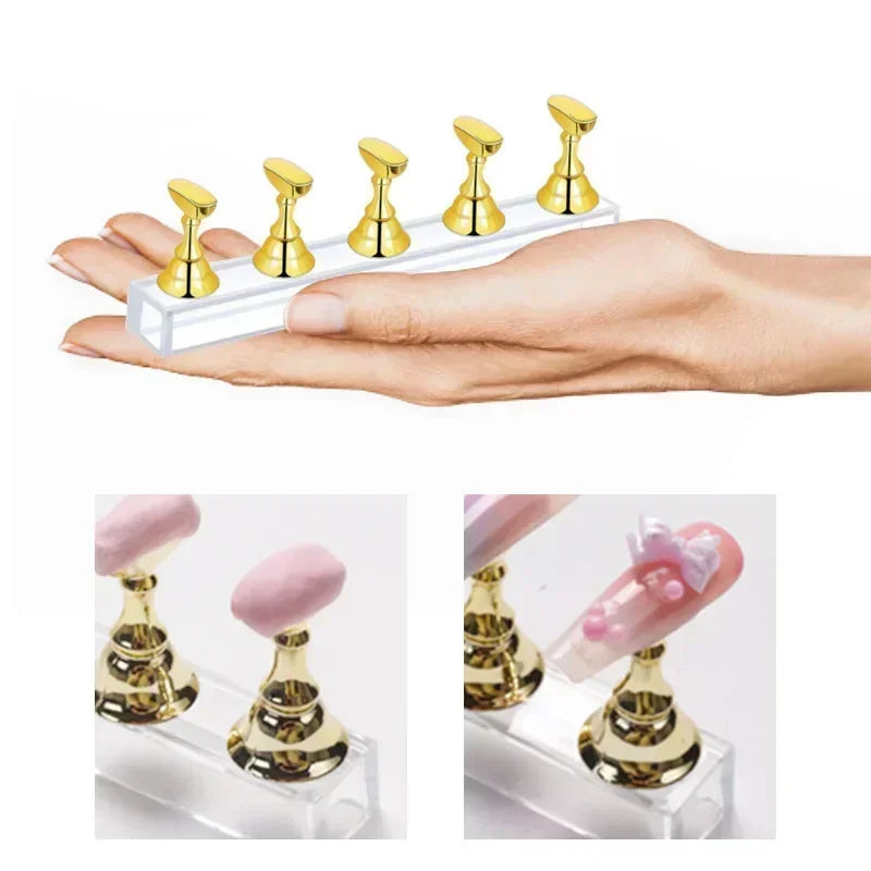 Buy The Best By Artsulli - Art is Long Life Short - 1Pc Magnetic Nail Holder Various Acrylic Practice Stand with Clay for Artists,beginners