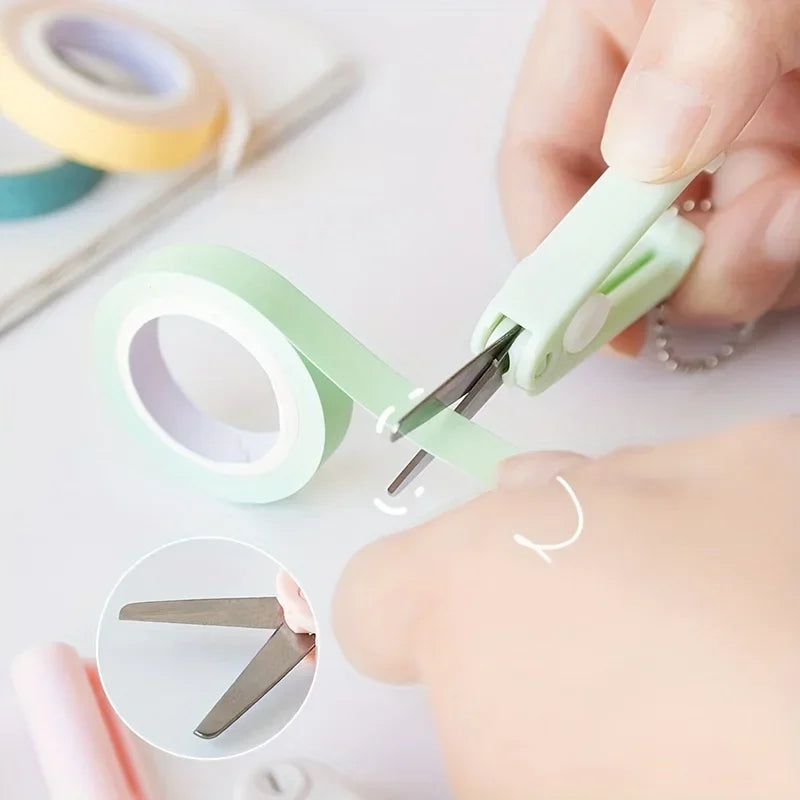 Buy The Best By Artsulli - Art is Long Life Short - 1pc Mini Portable Folding Scissors Creative In Pastel Colors Stainless Steel Paper