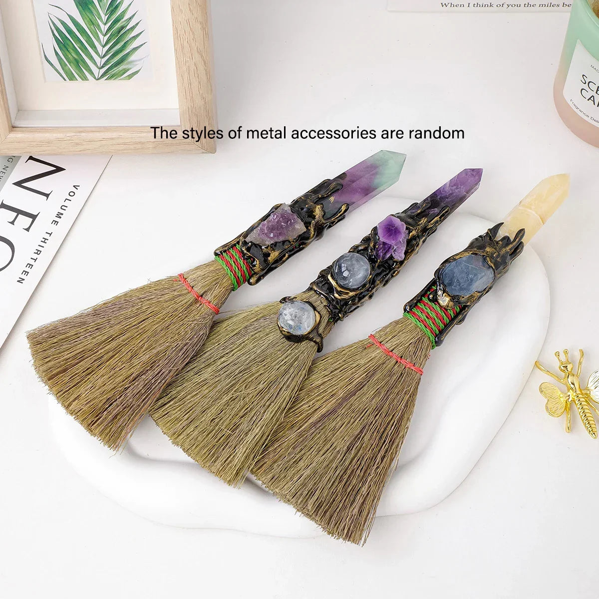 Buy The Best By Artsulli - Art is Long Life Short - 1PC Natural Crystal Point Stone Amethyst Altar Witch Supplies Table Decoration Family