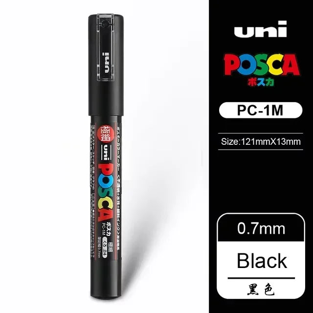 Buy The Best By Artsulli - Art is Long Life Short - 1PC UNI POSCA White & Black Red- Acrylic Marker Pen for POP Posters Graffiti/Ads