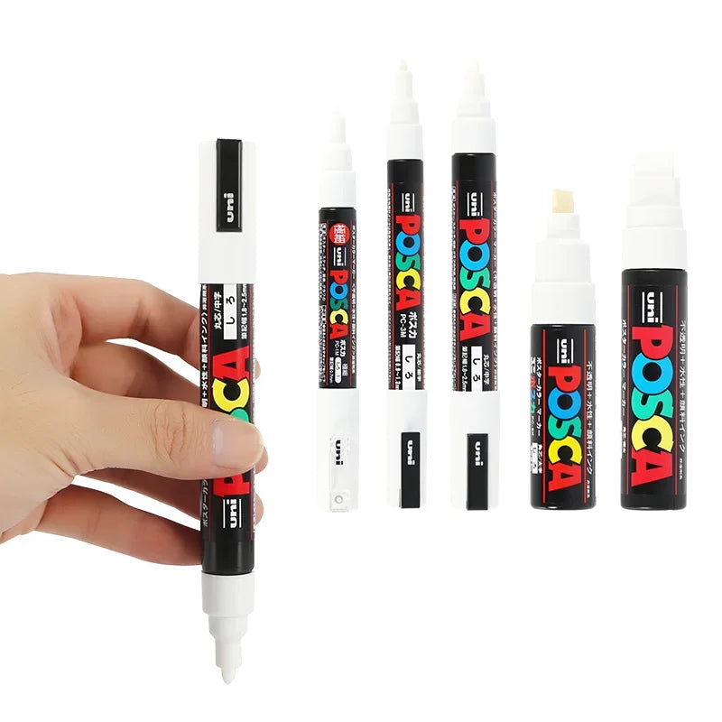 Buy The Best By Artsulli - Art is Long Life Short - 1PC UNI POSCA White & Black Red- Acrylic Marker Pen for POP Posters Graffiti/Ads