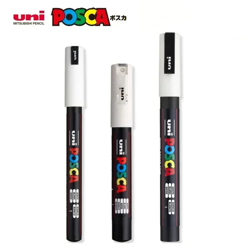 Buy The Best By Artsulli - Art is Long Life Short - 1PC UNI POSCA White & Black Red- Acrylic Marker Pen for POP Posters Graffiti/Ads