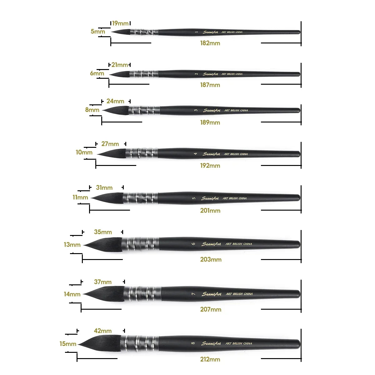 Buy The Best By Artsulli - Art is Long Life Short - 1Pcs Artist Hand-Painting Drawing Brushes Professional Watercolor Brush Pen for Water