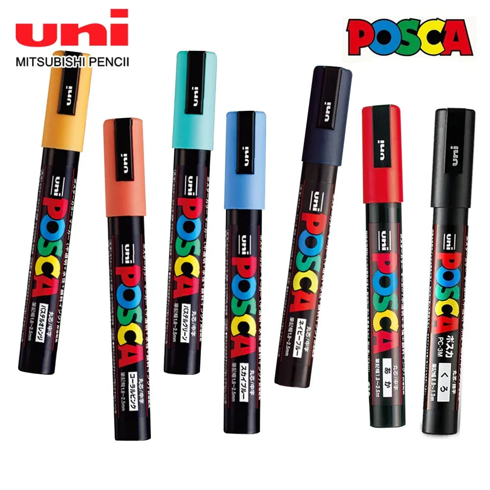 Buy The Best By Artsulli - Art is Long Life Short - 1pcs Japan UNI POSCA Markers PC-1M/3M/5M Acrylic Graffiti Pen Waterproof DIY Stackable