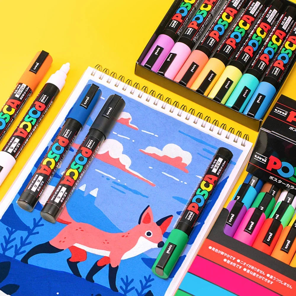 Buy The Best By Artsulli - Art is Long Life Short - 1pcs Japan UNI POSCA Markers PC-1M/3M/5M Acrylic Graffiti Pen Waterproof DIY Stackable