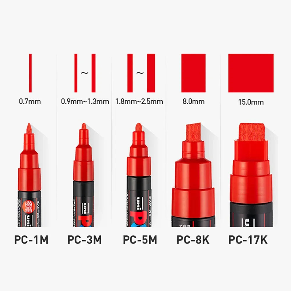 Buy The Best By Artsulli - Art is Long Life Short - 1pcs Japan UNI POSCA Markers PC-1M/3M/5M Acrylic Graffiti Pen Waterproof DIY Stackable