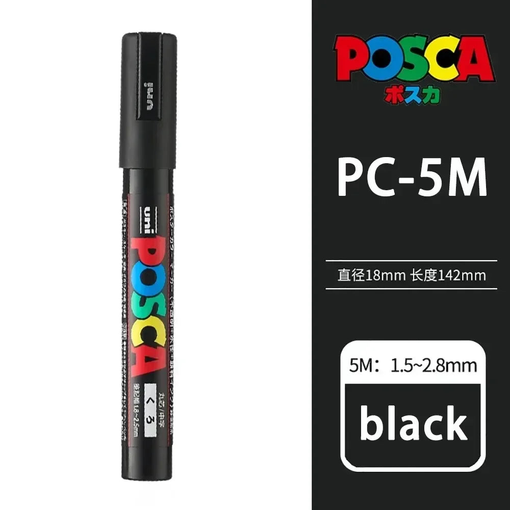 Buy The Best By Artsulli - Art is Long Life Short - 1pcs Japan UNI POSCA Markers PC-1M/3M/5M Acrylic Graffiti Pen Waterproof DIY Stackable