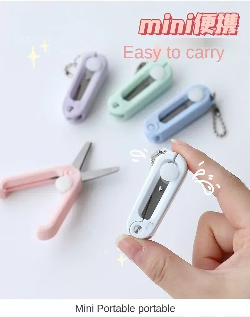 Buy The Best By Artsulli - Art is Long Life Short - 1pcs Mini Portable Folding Scissors Morandi Simple Paper-Cutting Tool Stationary Office