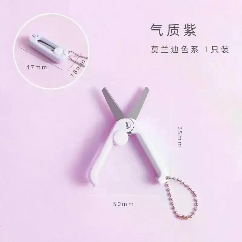 Buy The Best By Artsulli - Art is Long Life Short - 1pcs Mini Portable Folding Scissors Morandi Simple Paper-Cutting Tool Stationary Office