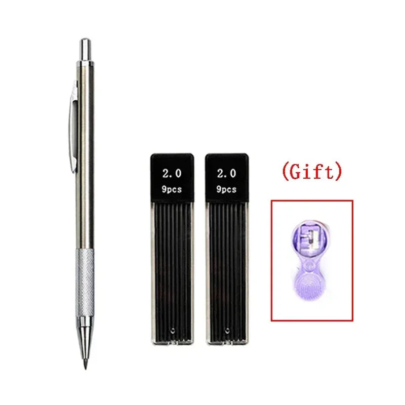 Buy The Best By Artsulli - Art is Long Life Short - 2.0 mm Mechanical Pencils Set 2B Automatic Student Color/Black Lead Refills Sketch