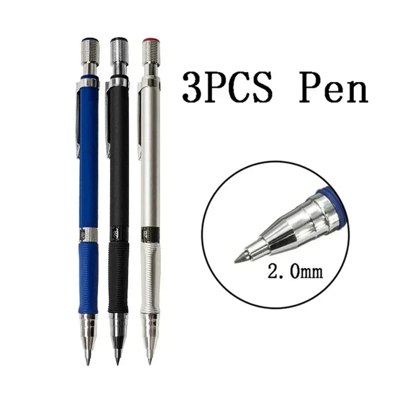 Buy The Best By Artsulli - Art is Long Life Short - 2.0 mm Mechanical Pencils Set 2B Automatic Student Color/Black Lead Refills Sketch