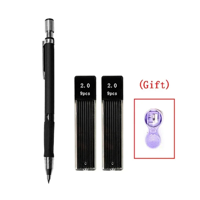 Buy The Best By Artsulli - Art is Long Life Short - 2.0 mm Mechanical Pencils Set 2B Automatic Student Color/Black Lead Refills Sketch