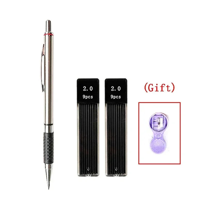 Buy The Best By Artsulli - Art is Long Life Short - 2.0 mm Mechanical Pencils Set 2B Automatic Student Color/Black Lead Refills Sketch