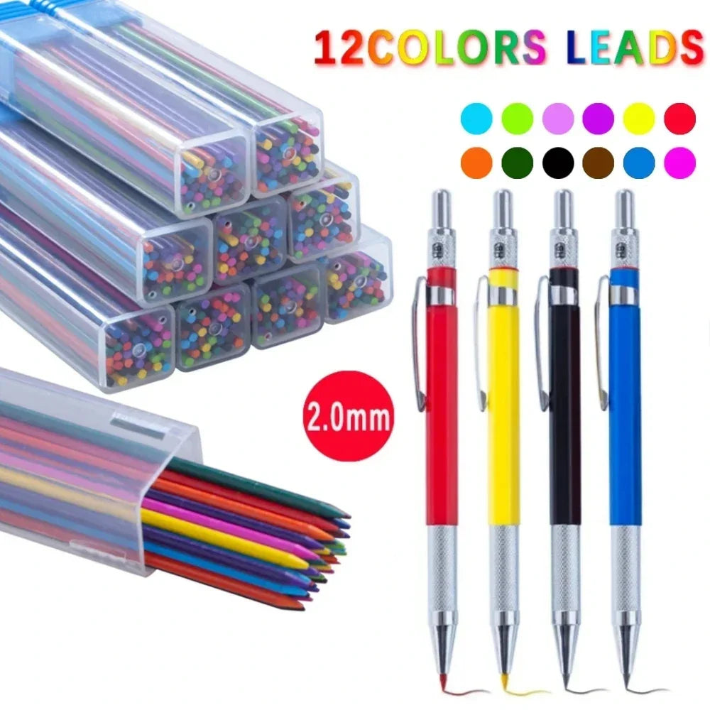 Buy The Best By Artsulli - Art is Long Life Short - 2.0MM Metal Mechanical Pencil with lead Drawing Design Automatic Special Student Office