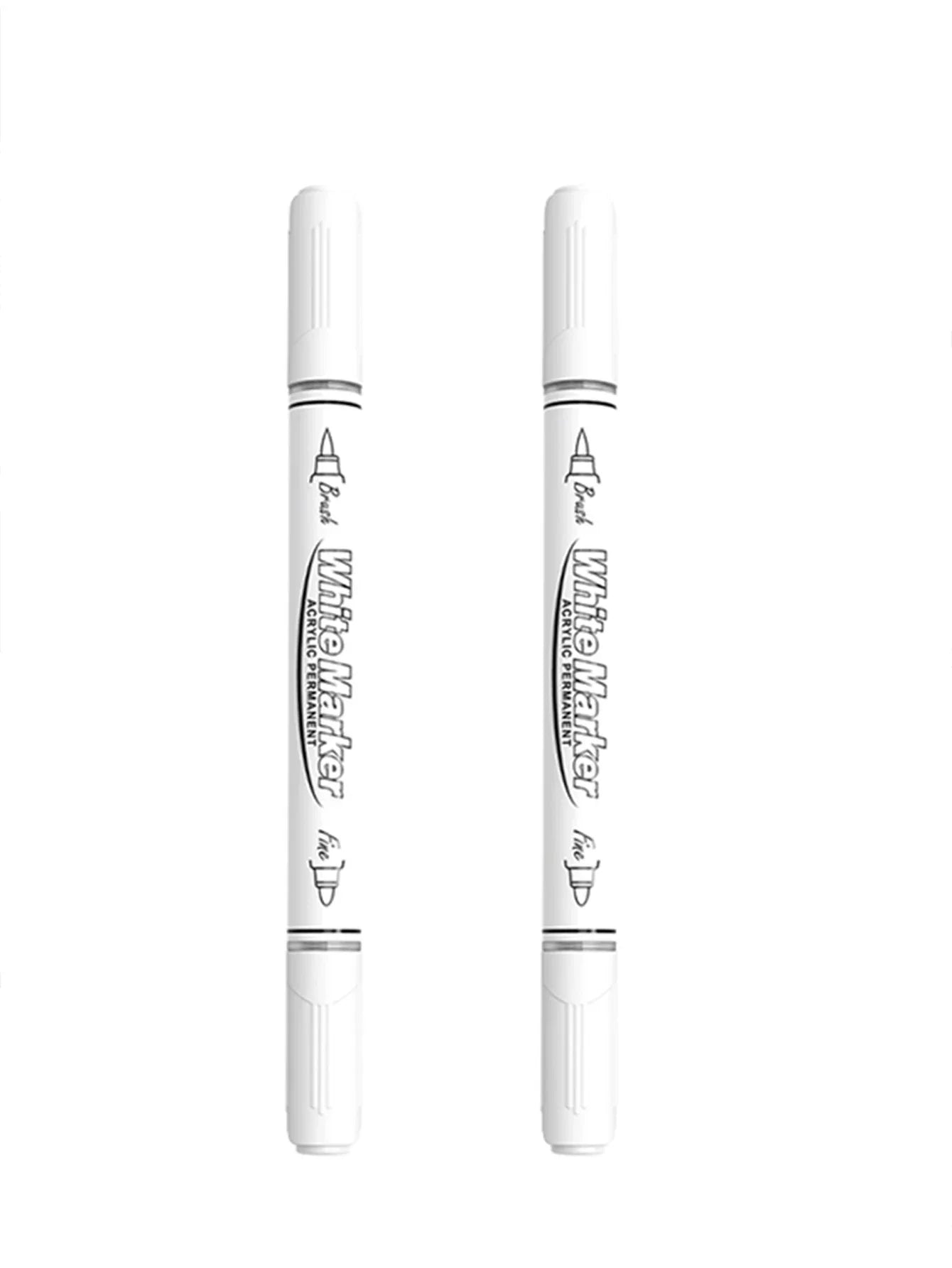 Buy The Best By Artsulli - Art is Long Life Short - 2-6Pcs Black/White Large Capacity Dual Tip Permanent Acrylic Paint Pen for Supplies