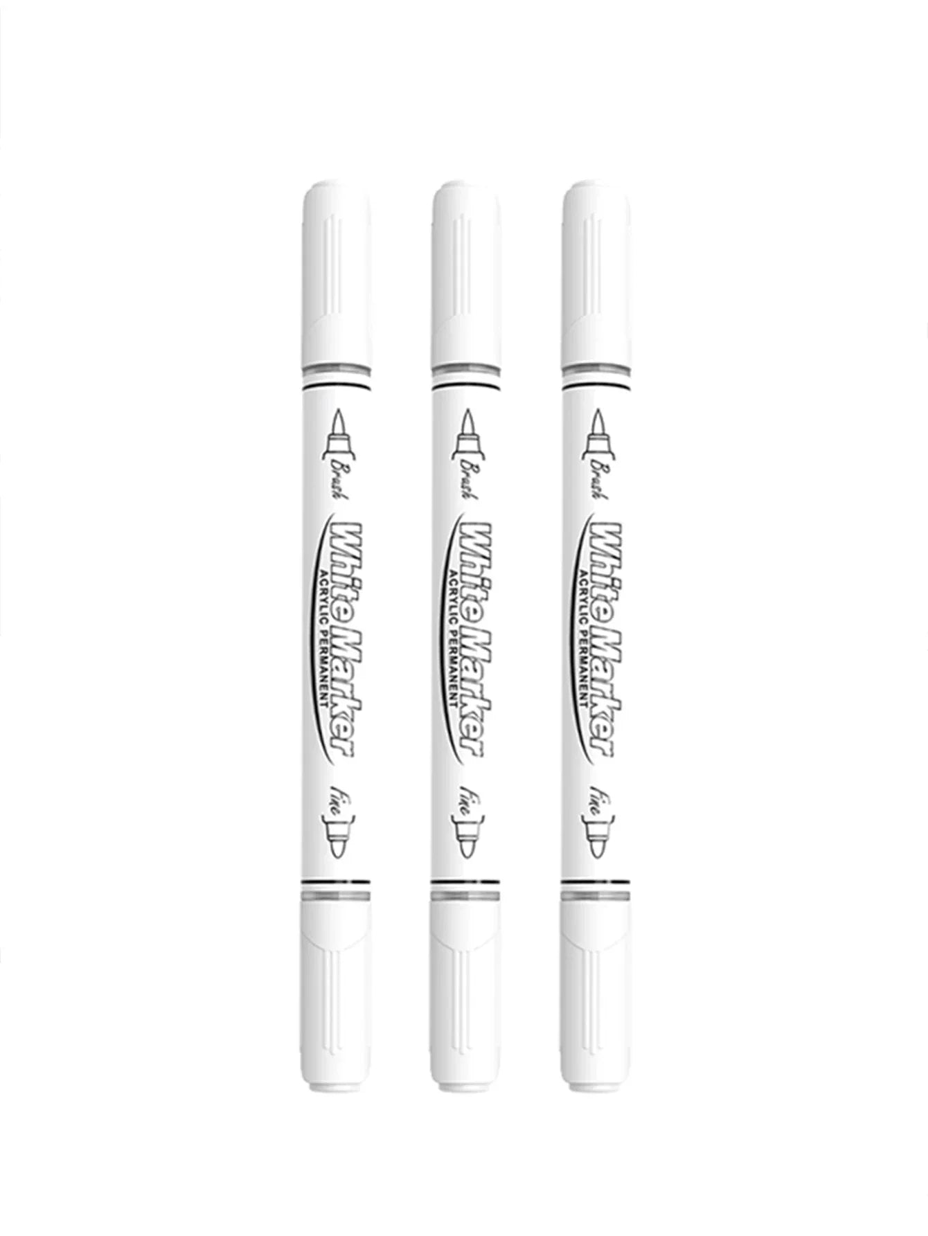 Buy The Best By Artsulli - Art is Long Life Short - 2-6Pcs Black/White Large Capacity Dual Tip Permanent Acrylic Paint Pen for Supplies