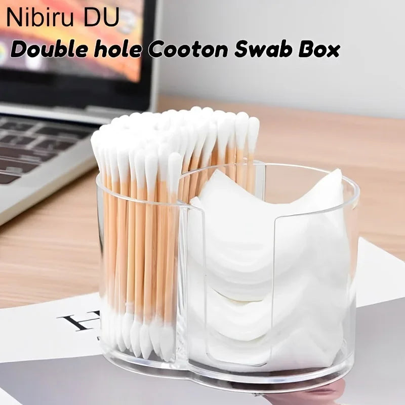 Buy The Best By Artsulli - Art is Long Life Short - 2 in 1 Acrylic Cotton Swab Storage Box Pads Dispenser Container Cosmetic Makeup