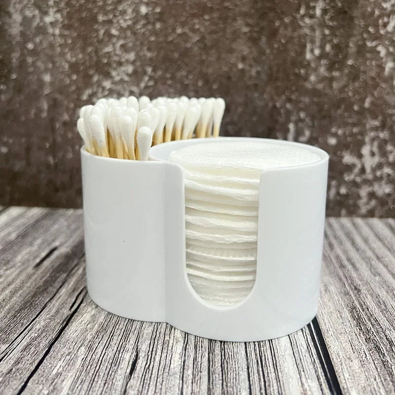 Buy The Best By Artsulli - Art is Long Life Short - 2 in 1 Acrylic Cotton Swab Storage Box Pads Dispenser Container Cosmetic Makeup