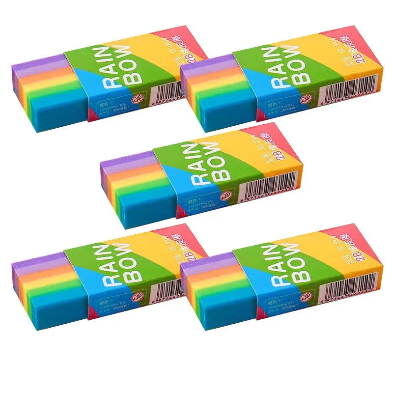 Buy The Best By Artsulli - Art is Long Life Short - 20-Pack Rainbow 2b Pencil Erasers Soft Pvc Material Non-Feathered Stationery