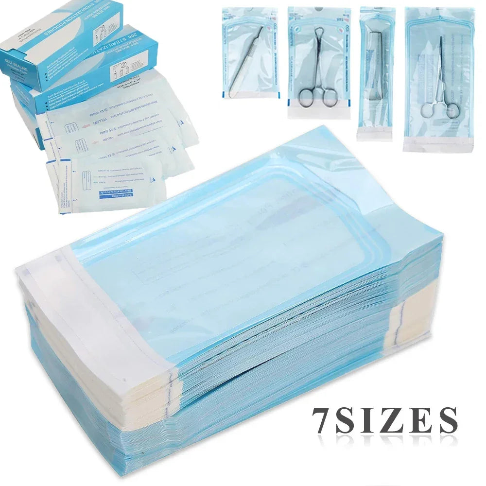 Buy The Best By Artsulli - Art is Long Life Short - 200-10PC Disposable Self-sealing Sterilization Pouches Bag 7 Sizes Tattoo Nail