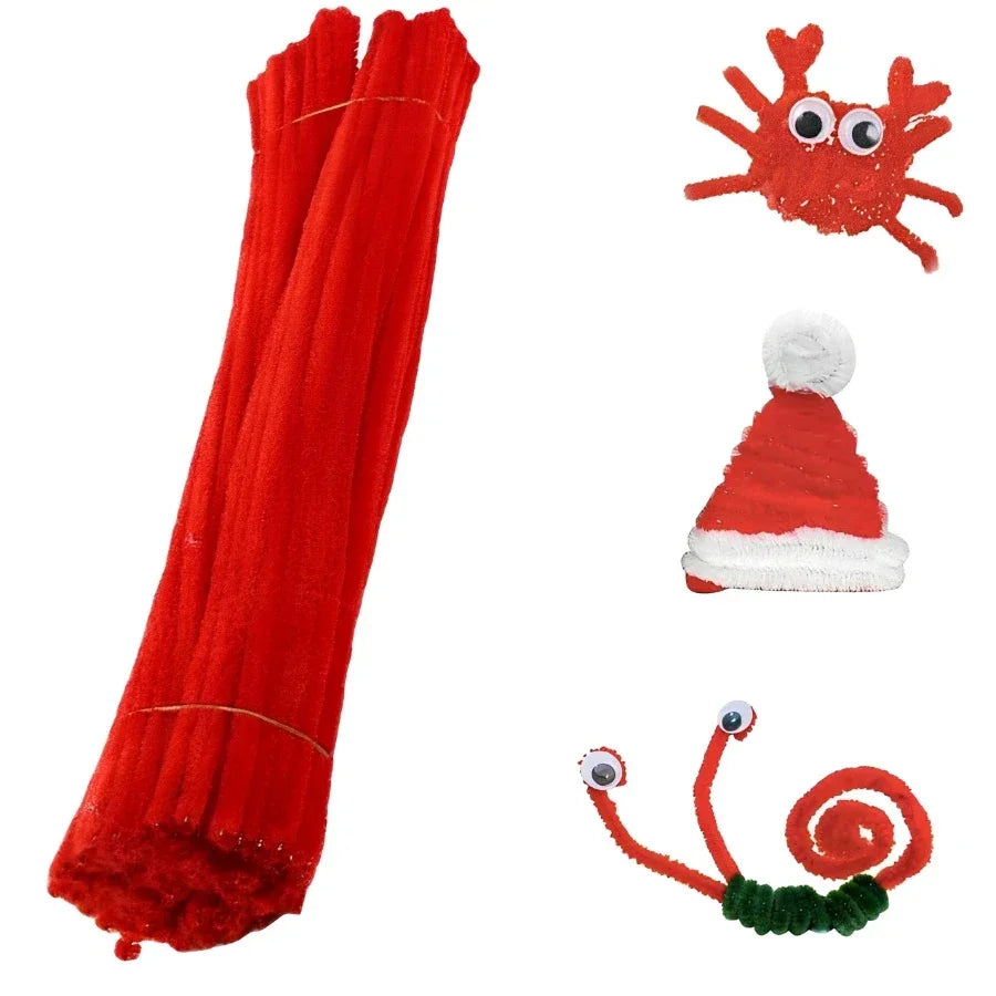 Buy The Best By Artsulli - Art is Long Life Short - 200 PCS Red Pipe Cleaners Chenille Stem Stems Cleaner Crafts Supplies for DIY Arts