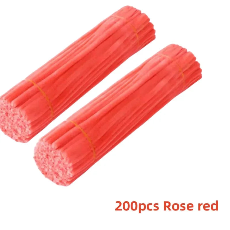 Buy The Best By Artsulli - Art is Long Life Short - 200 PCS Red Pipe Cleaners Chenille Stem Stems Cleaner Crafts Supplies for DIY Arts