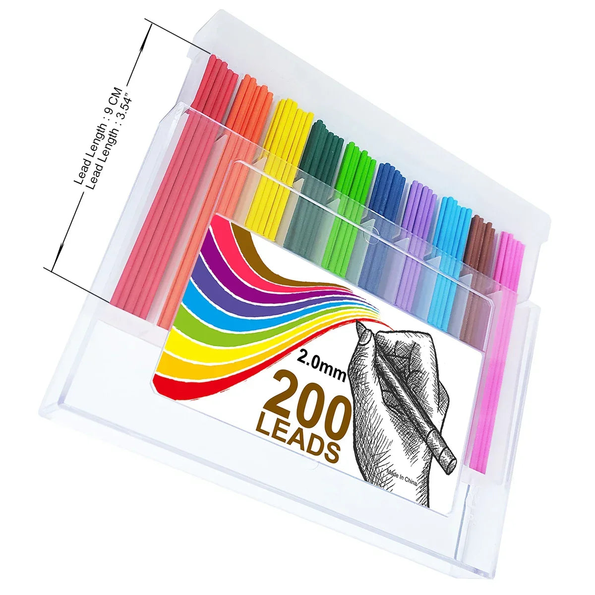Buy The Best By Artsulli - Art is Long Life Short - 200pcs/box Colored Lead Pencils 2.0 mm Mechanical Pencil 10 Unique colored pencils lead