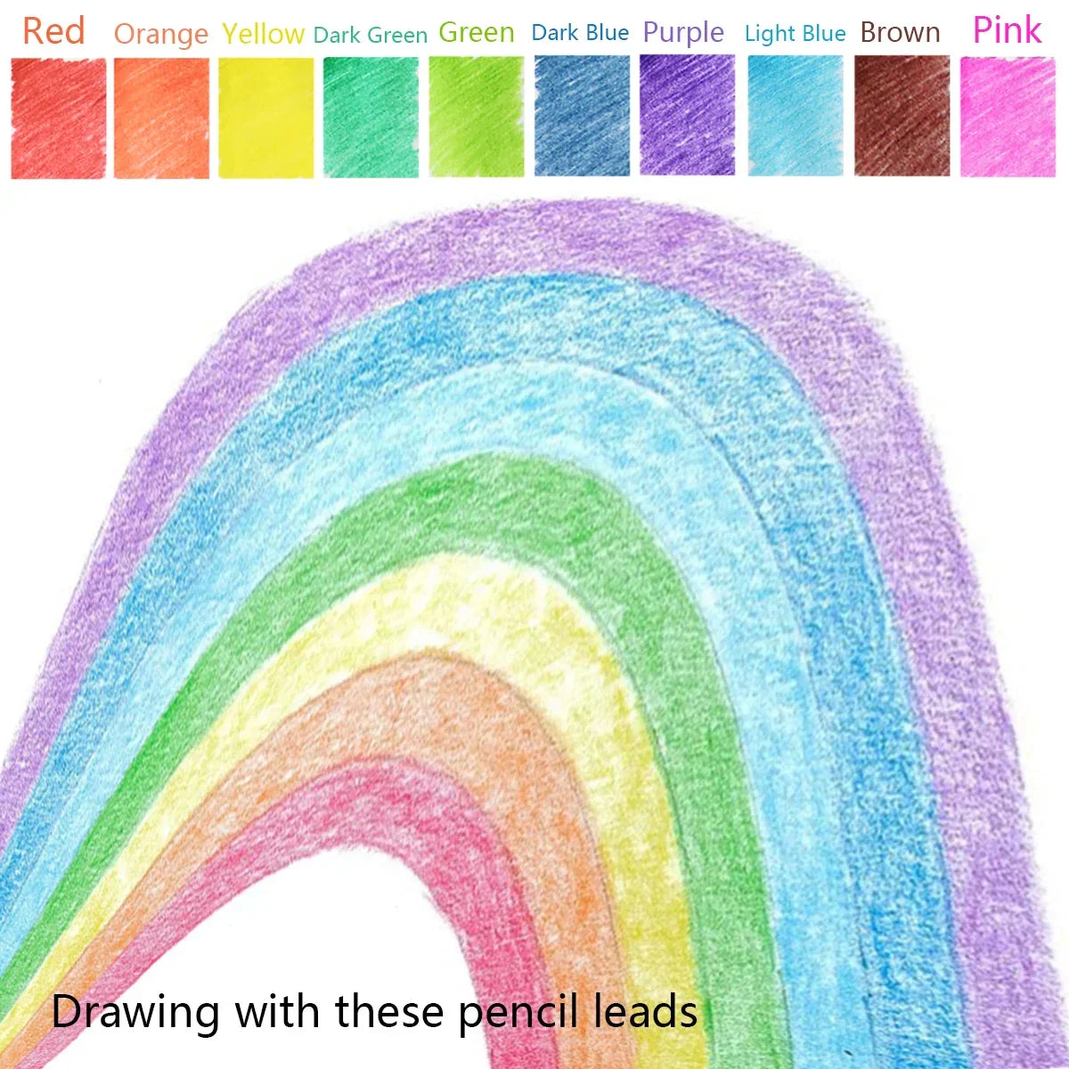 Buy The Best By Artsulli - Art is Long Life Short - 200pcs/box Colored Lead Pencils 2.0 mm Mechanical Pencil 10 Unique colored pencils lead