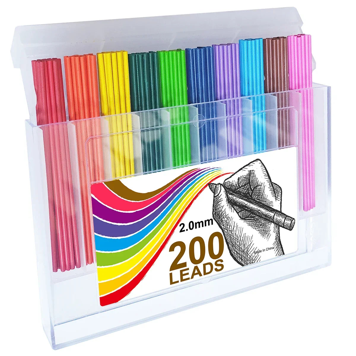 Buy The Best By Artsulli - Art is Long Life Short - 200pcs/box Colored Lead Pencils 2.0 mm Mechanical Pencil 10 Unique colored pencils lead