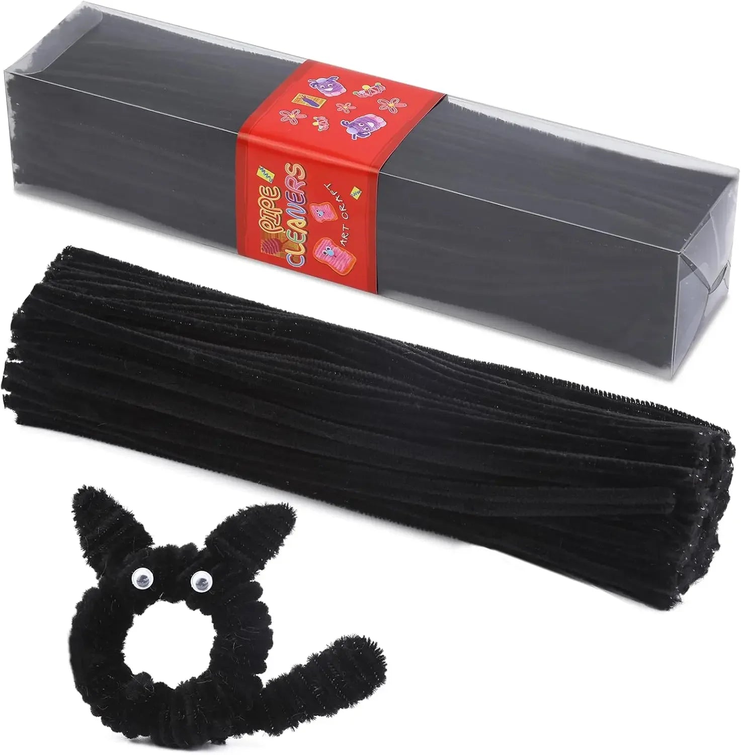 Buy The Best By Artsulli - Art is Long Life Short - 200pcs Pipe Cleaners Craft Set with 10 pairs Adhesive Eyes Chenille Stems DIY Christmas