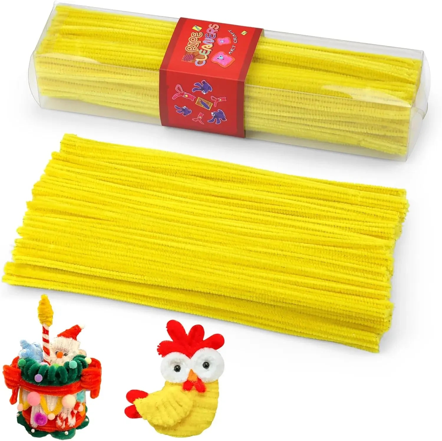 Buy The Best By Artsulli - Art is Long Life Short - 200pcs Pipe Cleaners Craft Set with 10 pairs Adhesive Eyes Chenille Stems DIY Christmas