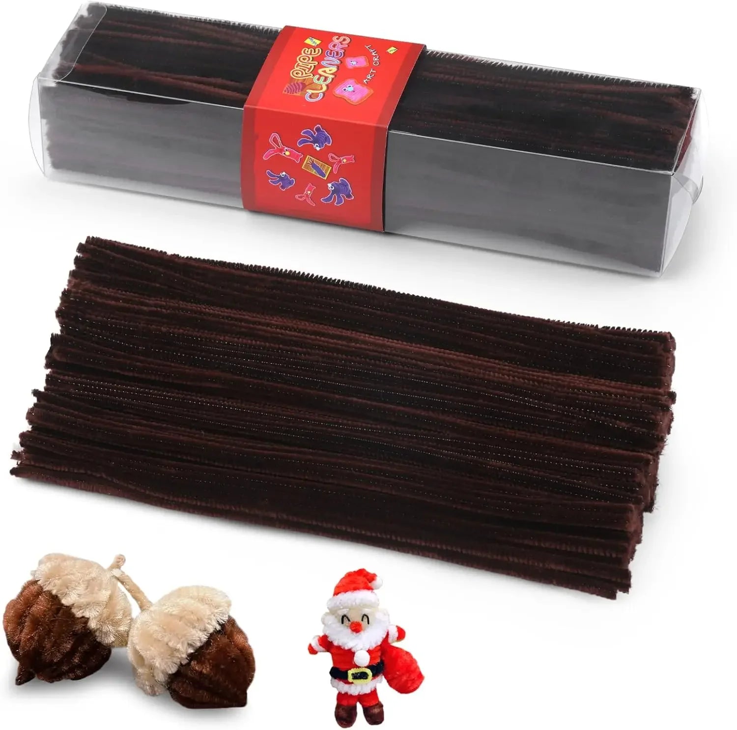 Buy The Best By Artsulli - Art is Long Life Short - 200pcs Pipe Cleaners Craft Set with 10 pairs Adhesive Eyes Chenille Stems DIY Christmas