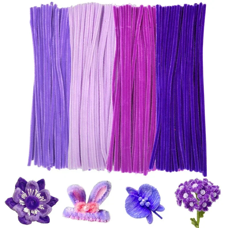 Buy The Best By Artsulli - Art is Long Life Short - 200PCS Purple Series Pipe Cleaners Chenille Stem Craft Supplies for DIY Arts Crafts