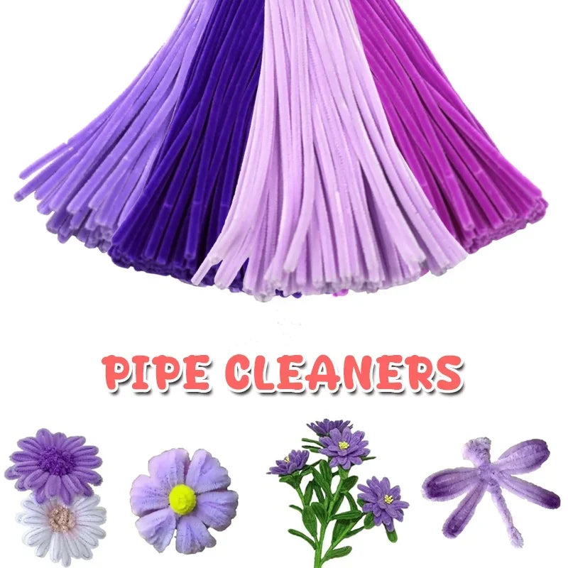 Buy The Best By Artsulli - Art is Long Life Short - 200PCS Purple Series Pipe Cleaners Chenille Stem Craft Supplies for DIY Arts Crafts