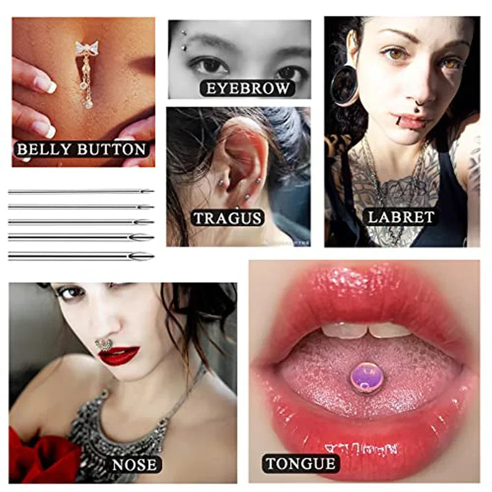 Buy The Best By Artsulli - Art is Long Life Short - 20pcs Ear Nose Piercing Needles Body Tattoo Supply Assorted Tool Alcohol Pad - 2026