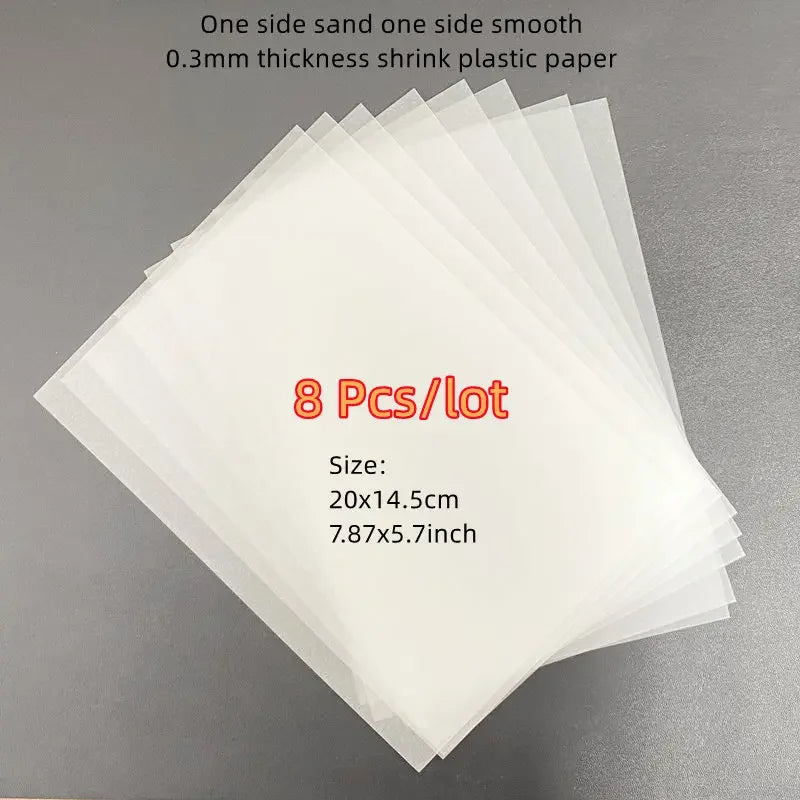 Buy The Best By Artsulli - Art is Long Life Short - 20Pcs Heat Shrink Plastic Sheet Shrinky Film Sand Paper Creative Handmade DIY Keychain