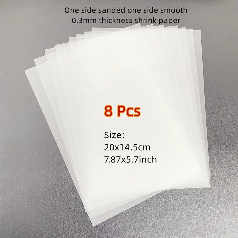 Buy The Best By Artsulli - Art is Long Life Short - 20Pcs Heat Shrink Plastic Sheet Shrinky Film Sand Paper Creative Handmade DIY Keychain