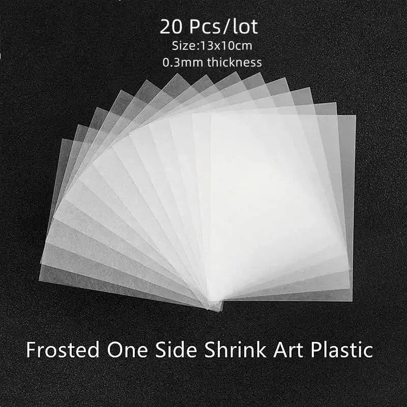 Buy The Best By Artsulli - Art is Long Life Short - 20Pcs Heat Shrink Plastic Sheet Shrinky Film Sand Paper Creative Handmade DIY Keychain