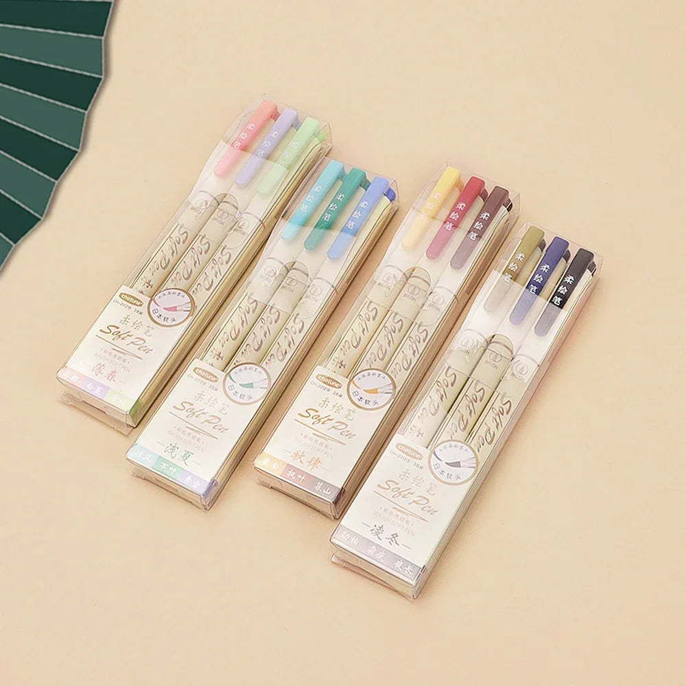 Buy The Best By Artsulli - Art is Long Life Short - 24/3 Color Vintage Watercolor Lettering Marker Drawing Pen Set Multicolor Soft Brush