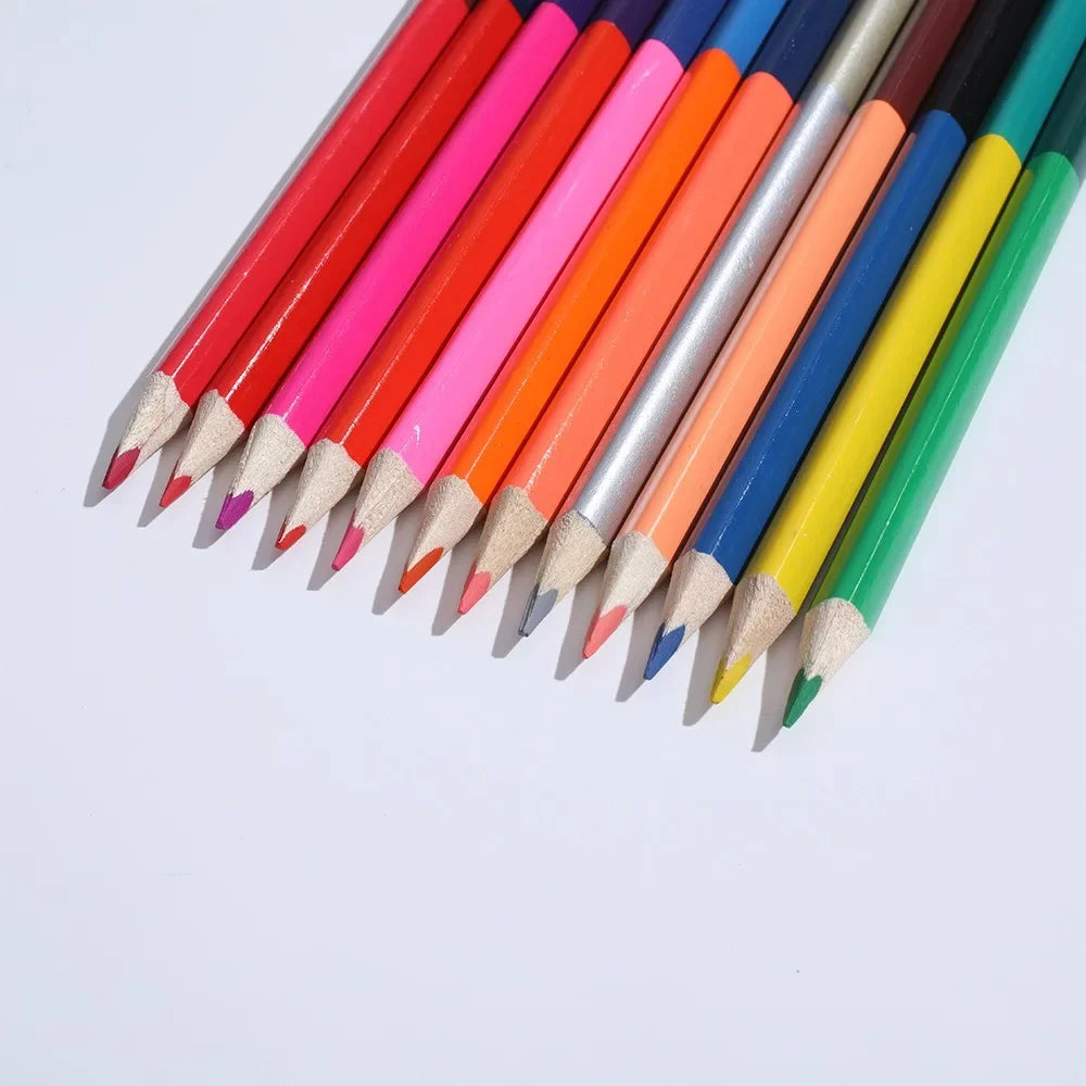 Buy The Best By Artsulli - Art is Long Life Short - 24 Colors Double Headed Pencils for Children Professional Drawing Sketching and Pastel