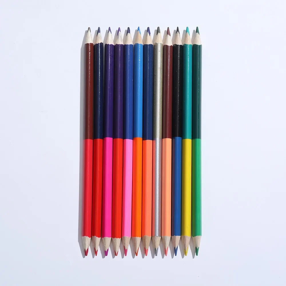 Buy The Best By Artsulli - Art is Long Life Short - 24 Colors Double Headed Pencils for Children Professional Drawing Sketching and Pastel