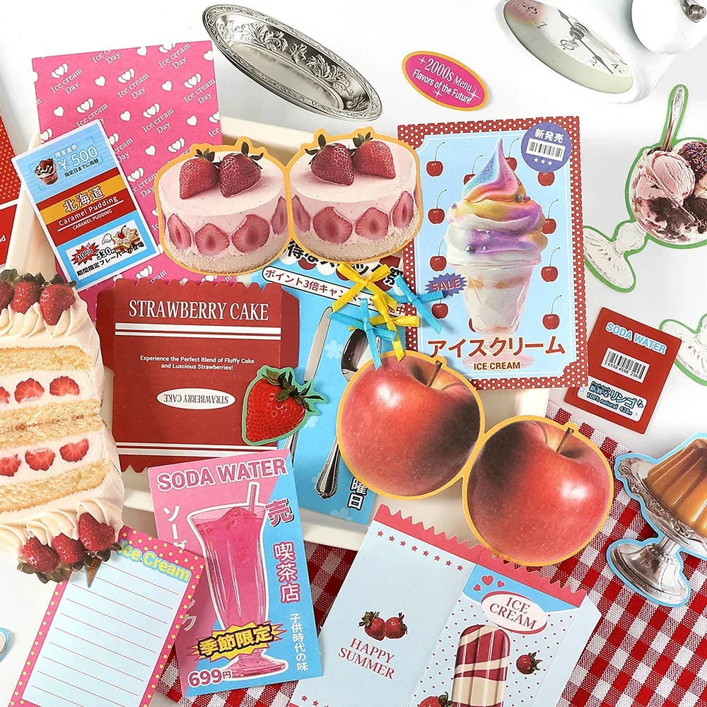 Buy The Best By Artsulli - Art is Long Life Short - 24pcs Kawaii Light Retro Material Decoration Pack Scrapbook Background Aesthetics