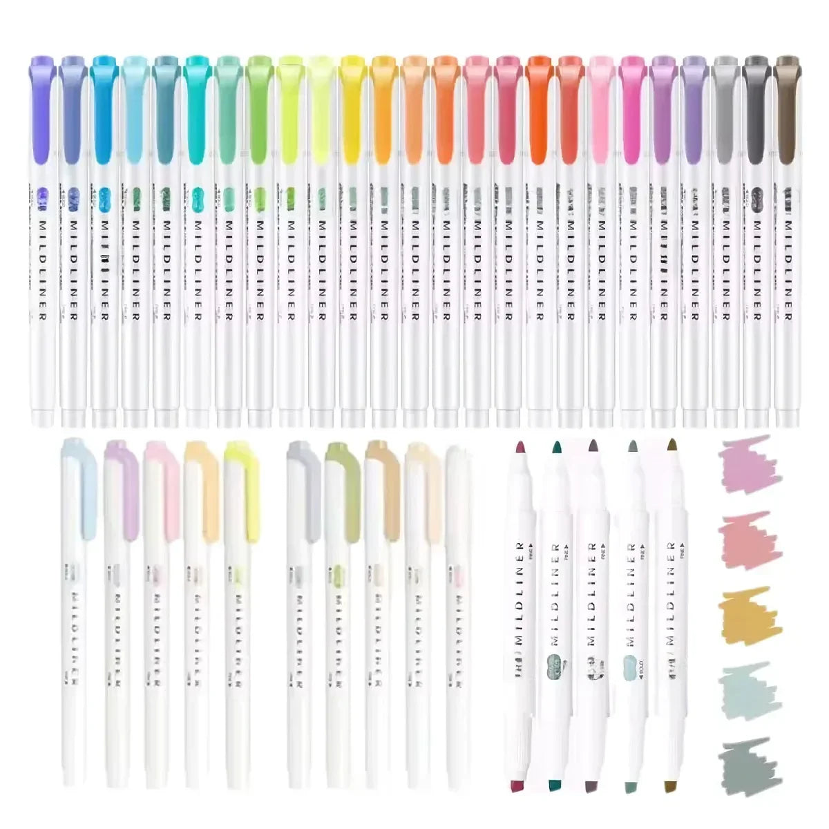 Buy The Best By Artsulli - Art is Long Life Short - 25-Pack Dual-Tip Highlighter Pens - Fine & Chisel Tips Vibrant Colors Perfect