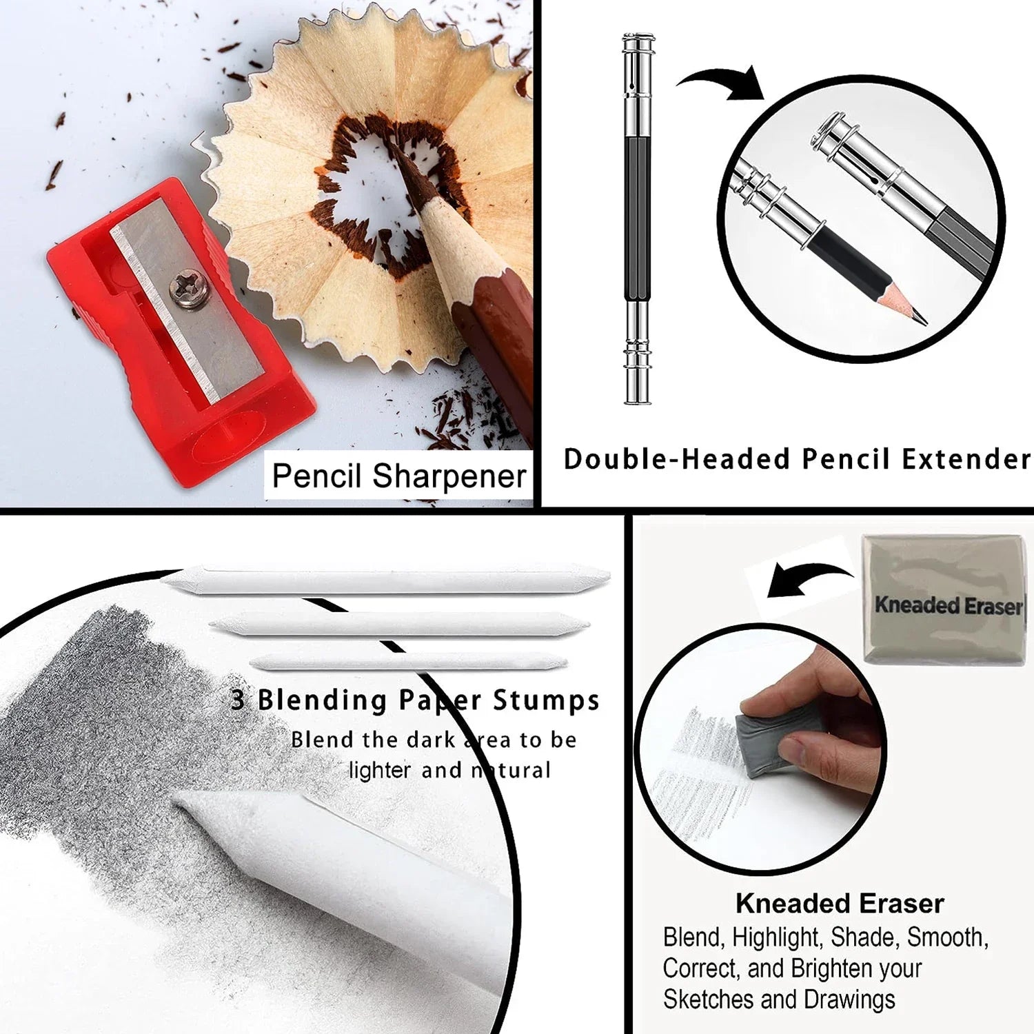 Buy The Best By Artsulli - Art is Long Life Short - 29-70 pcs Drawing Set Sketching Kit - Supplies,for Adults Artists with 3-Color