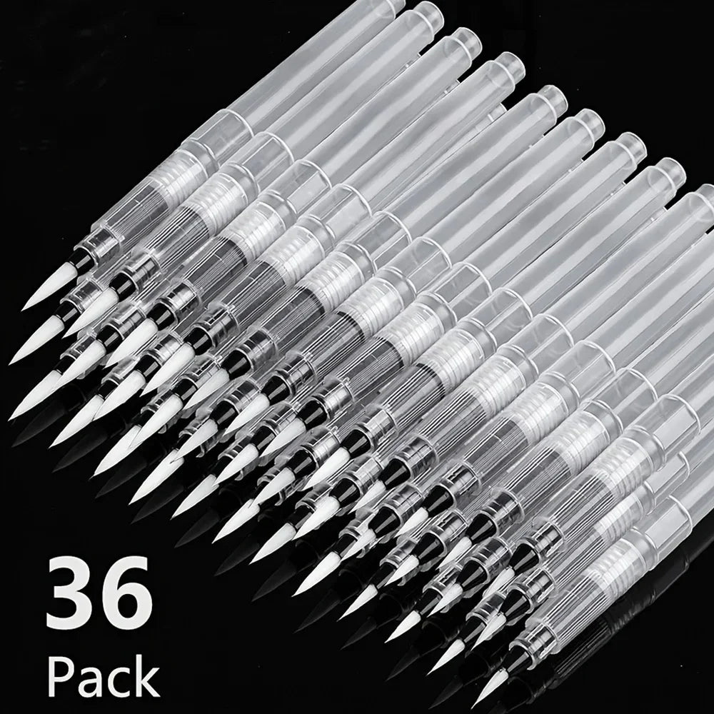 Buy The Best By Artsulli - Art is Long Life Short - 3/36PCS Water Coloring Brush Pens Portable Soft Watercolor for Beginner Painting