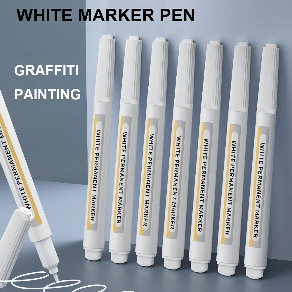 Buy The Best By Artsulli - Art is Long Life Short - 3/5/10Pcs White Chalk Marker Permanent Pens Liquid Markers Dry for Painting DIY CD Cup